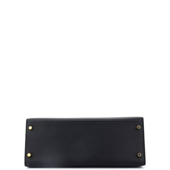 Hermes Kelly Handbag Noir Epsom with Gold Hardware 28 Black - Picture 5 of 8